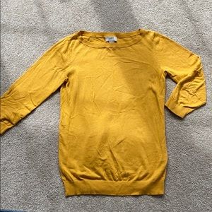 LOFT golden/yellow crew neck